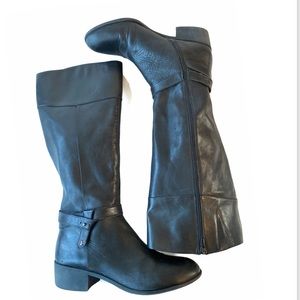 Alfani Berniee black leather riding boots sz 11